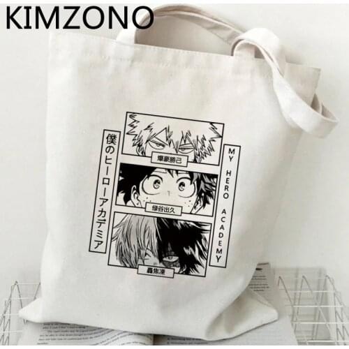 My Hero Academia Todoroki Dabi Bakugou Boku No Hero Academia shopping bag canvas bolsa jute bag bolso bag sac cabas foldable