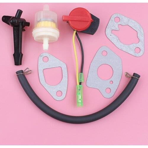Carburetor Gasket Choke Rod For Honda GX160 GX200 5.5HP 6.5HP GX 160 200 Fuel Filter Line Stop Switch Lawn Mower Replace Part