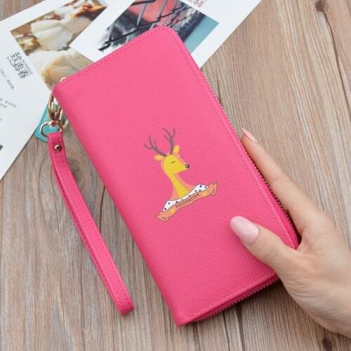 Vintage Long woman Wallet PU Leather Cash Holder women Wallet Bag Casual Soft Lady bag