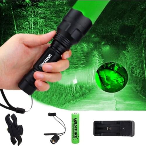 Green/White/Red Tactical Light 2000 lm LED T6/Q5 Hunting Flashlight Weapon Lights with Mount for Outdoor