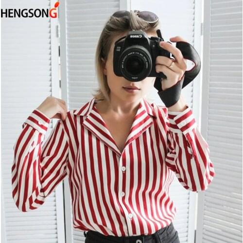 Women black White strips Blouse V-Neck Long Sleeve Female Elegant Work Shirt office Tops blou New Spring Autumn Tops