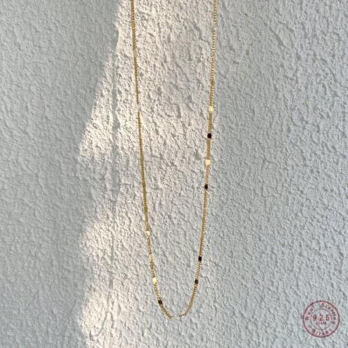 925 Sterling Silver Korean Version Simple Disc Clavicle Chain Necklace Women Vintage Temperament Wedding Party Jewelry Gift