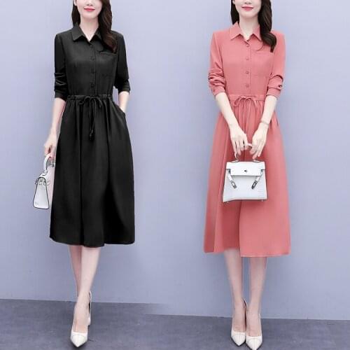 Womens Big Loose Shirt Long Dress Pink Black Long Sleeve Belt Party Office Ladies Work Wear Casual Blouses Blusas Birthday Dress
