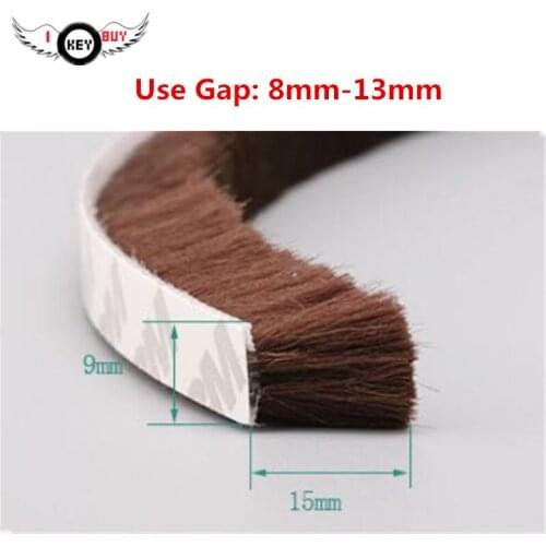10 Meters/Lot 9 mm*15 mm Door Window Adhesive Seal Sound Insulation Windproof Thermal Self-adhesive Door Gap Sealing Strips