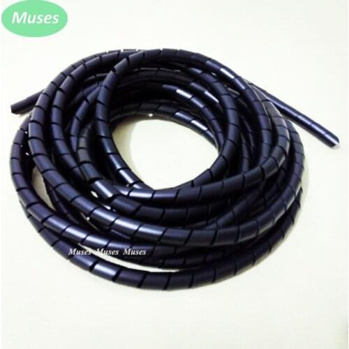 10m flame retardant black spiral bands diameter 10mm Cable casing Cable Sleeves Winding pipe
