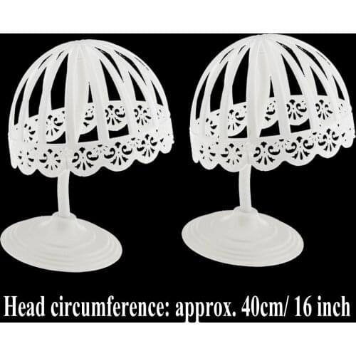 2 Pieces Retail Stores Home Plastic Baby Hat Cap Storage Display Holder Hair Wigs Dryer Rack Shelf Stand Free Standing