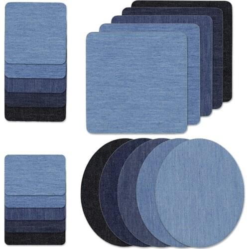 5 Colors Fabric Iron On Patches Appliques (With Glue Back) Elbow Patches Repair Pants For Jean Clothing And Jean Pants Apparel