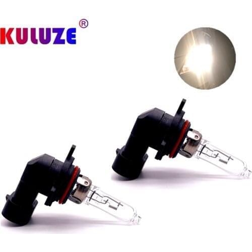 KULUZE 2 PCS 9012 HIR2 Halogen Light Quartz Bulbs 55W 3500K Clear Car Headlights 9012LL HIR2 PX22d Car Headlight Bulbs