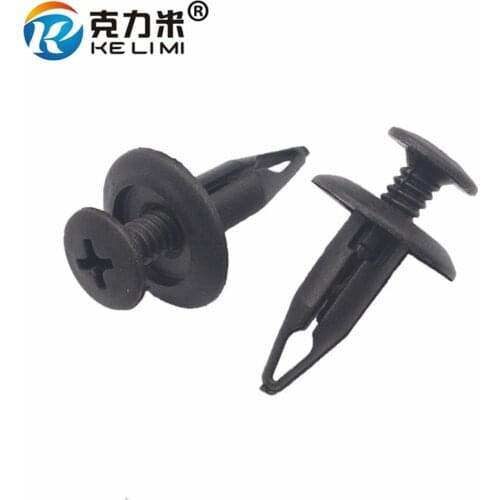 KE LI MI Automotive interior supplies Car clips fasteners for Ford fits 6.3mm hole plastic retainers bumper for ford 100pcs/lot