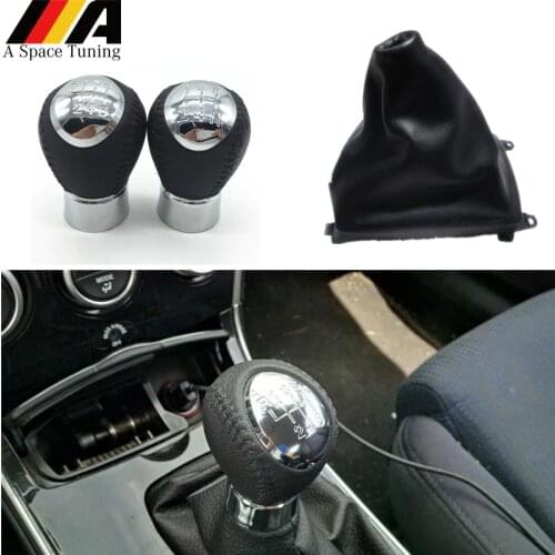 Car Styling Leather Gear Shift Knob Lever Shifter Collar Gaiter Boot Cover Case For Mazda 6 M6 2002 2003 2004 2005 2006 2007