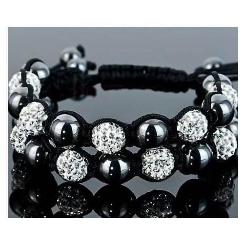 Free shipping 10mm Hotsale Best Micro Pave Disco Ball Beads Bangles OKW Bracelet jewelry Christmas Gift crystal