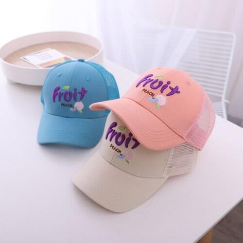 Doitbest Children mesh Baseball Cap summer Hip Hop Fruit Peach kids sun Hats Boys Girls Caps spring child snapback Hat gorras