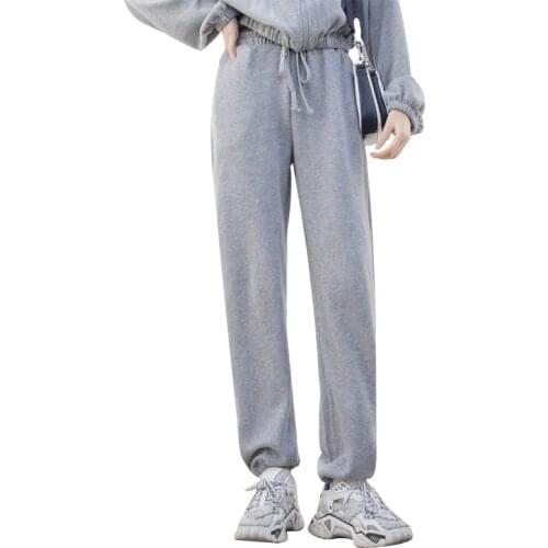 2021 Spring and Autumn new arrival large size elastic waist pants womens fashion sports casual high waist pants