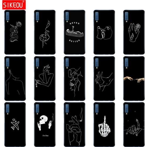 Cases For Samsung Galaxy A7 2018 Phone case Cover Silicon Back Cover For Samsung A7 2018 A750 A750F 6.0 Inch bumper black
