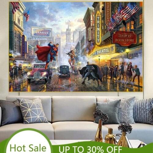 Disney Princess Elves Movie Fairy Posters Marvel Superhero Mickey Minnie Canvas Painting Print Art Wall Pictures for Home Decor