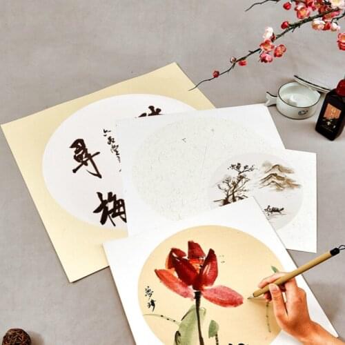 Drawing Papers Mounting Painting Paper Cards Raw Lens Xuan Paper Chinese Rice Paper Card Thicken Soft Calligraphy Papers