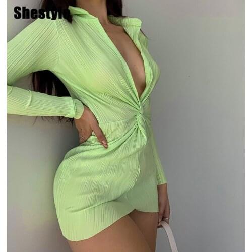 Grosfairy Fashionable Shirt Dresses