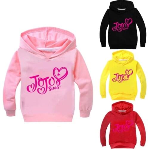 Beautiful Cute Printed Kids Jojo Siwa Hoodies Top Sell Boys Girls Teens Sweatshirts Child Sportswear Children Tops Pullover Gift