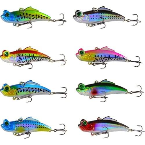 Metal VIB Fishing Lures 12.5g 6.5cm Artificial Bait Perch Laser Vibration Crankbait Wobbler Sinking Winter Sea Fishing Tackle