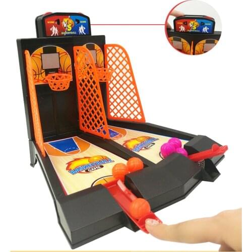 Desktop Basketball Mini Finger Shoot Basket Child Table Games Double Play Interaction Toy Model Fun Birthday Gift