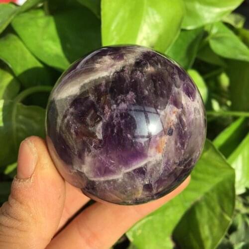 Natural fantasy purple crystal ball natural crystal reiki healing ball as a gift