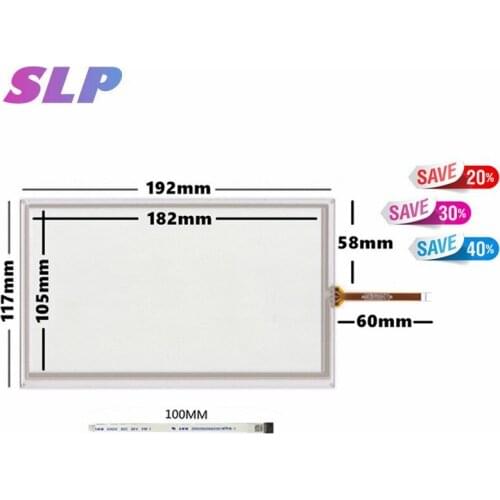 New 8''inch 4 wire Resistive Touch Screen Panel For HSD080IDW1-C01 HSD080IDW1-C00 AT080TN03 Touch Glass 192mm*117mm Touch Glass