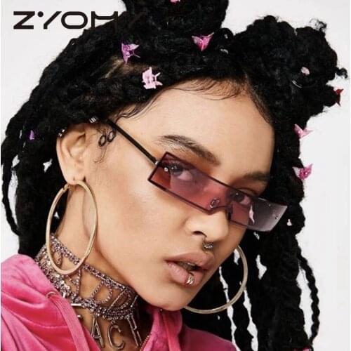 Q New Fashion Retro Male Eyewear Rectangle Shades Retro Brand Designer Glasses Women Small Frame Gafas De Sol Mujer