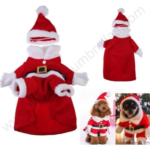 Pet clothes three-dimensional solid Christmas sweater warm suit with Hat pet clothes Halloween Teddy dog dress