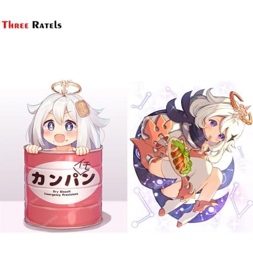 Three Ratels A364 Paimon Genshin Impact Personalized Cartoon Anime Sticker For Audi A6 Skateboard Laptop Auto Decor Decals