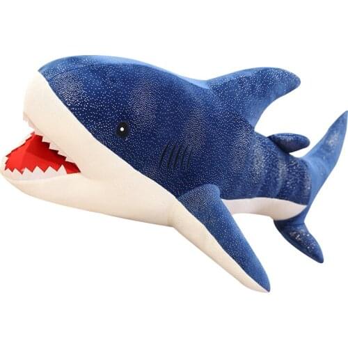 KUY New Hot Huggable Lovely Big Size Soft Toy Plush Shark Stuffed Toys Sleeping Cute Pillow Cushion Animal Gift For Children