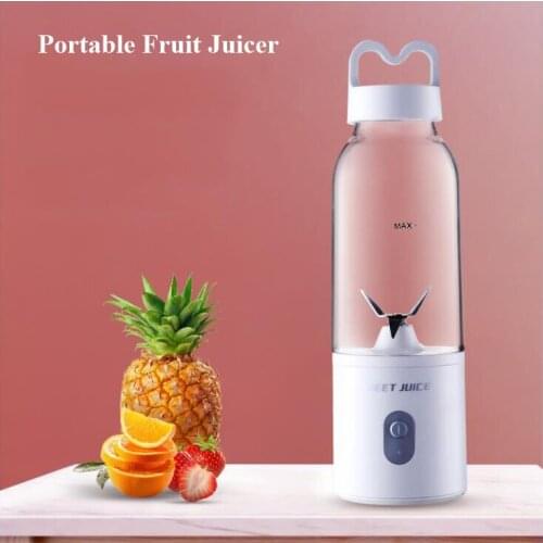 500ML Portable USB Electric Fruit Juicer Handheld Smoothie Maker Blender Stirring Rechargeable Mini Food Processor Juice Cup