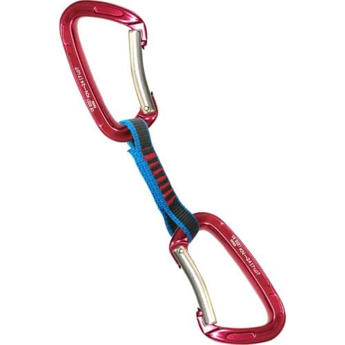 22KN Climbing Quickdraw Professional Safety Lock Extenders Bent Carabiner Sling Mountaineer Outdoor Equipment