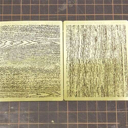 Retro Airbrush Stencil Wood Texture Wood Grain Etching Sheet for 1/32 1/35 1/48 Scale Model DIY Making Kit