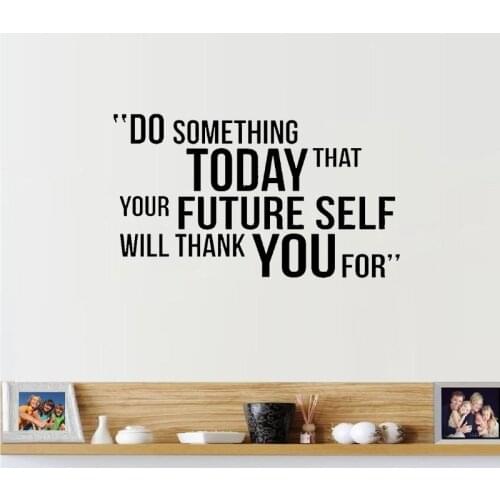 Do Something Today Wall Sticker Motivational Quote Wall Decal Gym Home Decor Vinyl Lettering Room Decoration Wall Art Murals