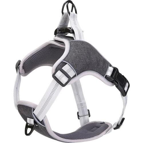 Pet Dog Harness Reflective Adjustable Comfortable Dog Leash Vest Classic Running Leash Strap Belt for Small and Medium Dogs
