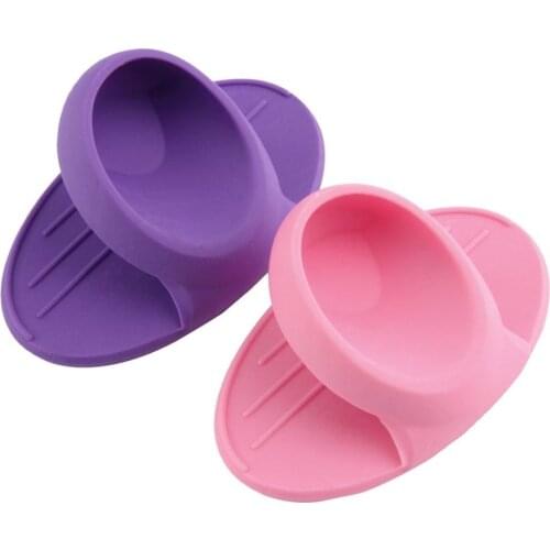 New 1pcs Kitchen Dishes Silicone Oven Heat Insulated Finger Glove Mitt Cute Cooking Microwave Non-slip Gripper Pot Holder