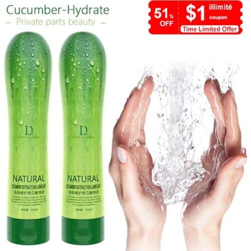 Lube 250/500ml Plant Cucumber Lubricant for Sex-Lubricante Sexual Grease Water-based Lubrication Anal Sex Products Poppers