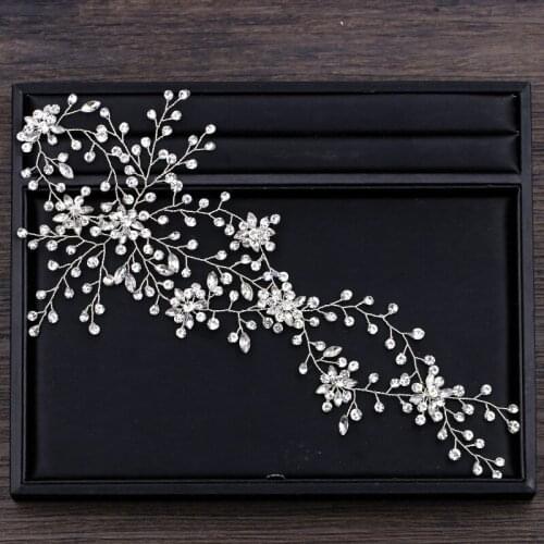 Wedding hair accessories Handmade Hair Vine hairband Rhinestone tiara crown headband Hairpiece Headpiece bride hair jewelry