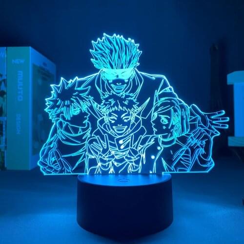 Jujutsu Kaisen Led Panel Lights Anime Light Satoru Gojo Jogo Jujutsu Kaisen Valentines Day Gift Yuji Itadori Holiday Lighting