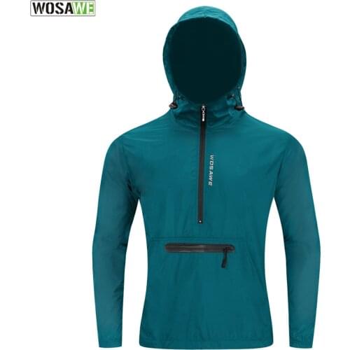 WOSAWE Men Cycling Jackets Waterproof Windproof Ultra-Light Windbreaker Coat for Running Hiking Camping Work Out