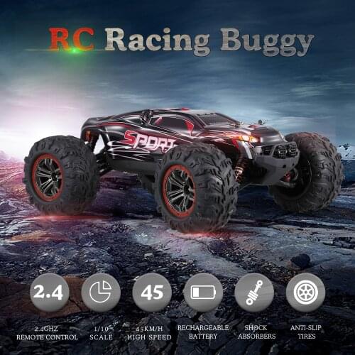 X-04 1:10 RC Truck 4WD 2.4GHz Off Road RC Trucks 18 Minutes 45km/h High-Speed Vehicle Remote Control Car for Kids Adults