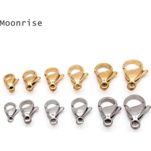 30-50Pcs 304 Stainless Steel Lobster Clasps Claw Clasps For Bracelet Necklace Chain Diy Jewelry Making Findings 9-15mm