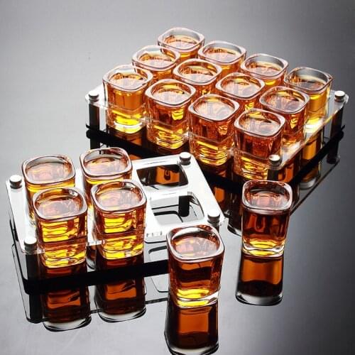 1pc Square Mini Wine Glass Mug Latte Coffee Whiskey Transparent Glass Cup Vodka Drinking Bar Club Wine Glass