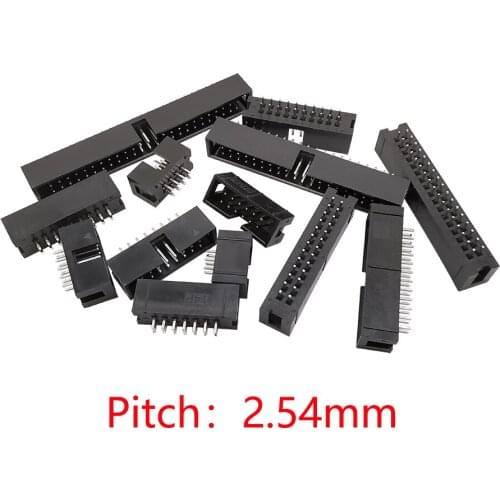 10Pcs DC3 6P 8P 10P 14P 16P 18P 20P 26P 30P 34P 40P 50P 2.54mm Socket Header Male Connector ISP Straight Double-Spaced IDC JTAG