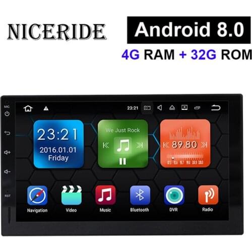2 Din Car Radio Android 8.1 Universal GPS Navigation Bluetooth Touch screen Car Audio Stereo Multimedia Player FM USB Wifi