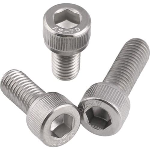 304 Stainless Steel M3 M4 M5*5/6/8/10/12/14mm/16mm/18mm/20mm/25mm/30mm Screws Allen Hex Socket Head Wood Screw Bolt Fastener