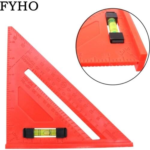 7 Inch Woodworking Triangle Ruler Multifunctional Angle Square Ruler Carpenter Tools Speed Square Measuring Tools HY118