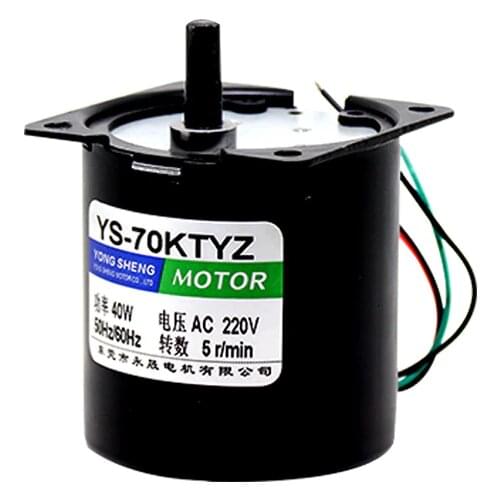70KTYZ 40W permanent magnet synchronous AC slow speed motor, forward and reverse, single phase 220v
