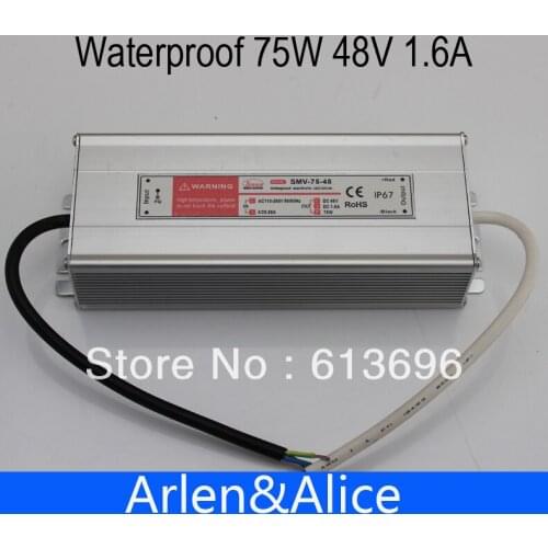 75W 48V 1.6A Waterproof outdoor Single Output Switching power supply SMPS AC TO DC