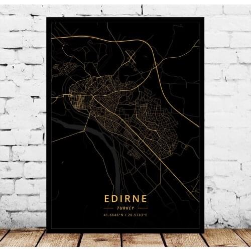 Adana Ankara Antalya Edirne Istanbul Izmir Mersin Mugla Turkey Poster